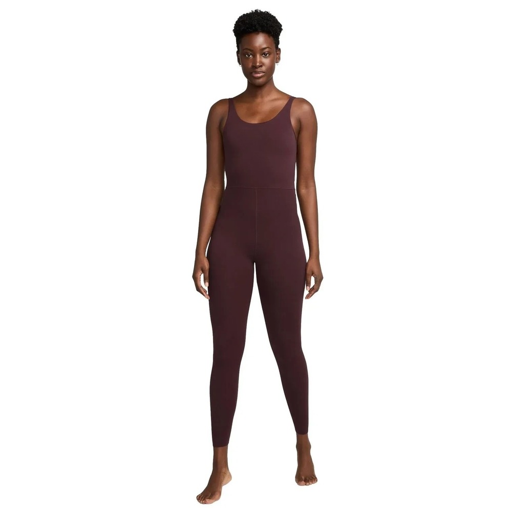 Nike Zenvy‎ Dri-FIT 7/8 Bodysuit Yoga Womens Large Burgundy HJ1084 652 $120